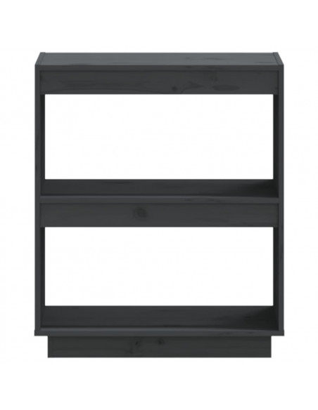 Libreria Grigia 60x35x71 cm in Legno Massello di Pino