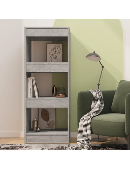 Libreria/Divisorio Grigio Cemento 40x30x103 cm in Truciolato