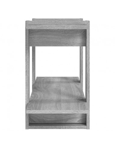 Libreria Grigio Marrone 100x30x51 cm in Legno Multistrato