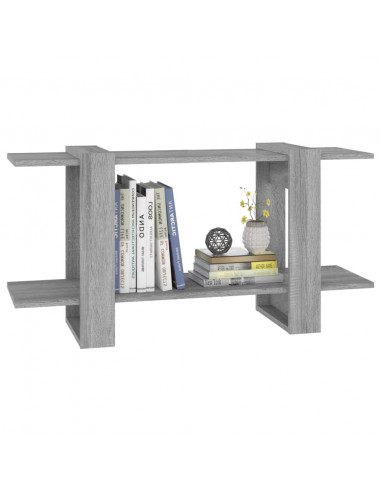 Libreria Grigio Marrone 100x30x51 cm in Legno Multistrato