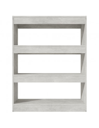 Libreria/Divisorio Grigio Cemento 80x30x103cm Legno Multistrato