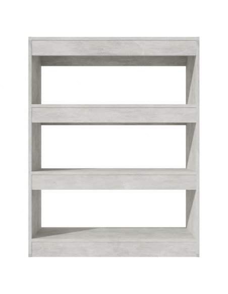 Libreria/Divisorio Grigio Cemento 80x30x103cm Legno Multistrato