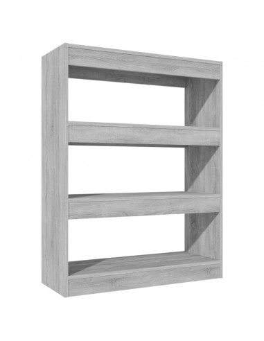 Libreria/Divisorio Grigio Sonoma 80x30x103 cm Legno Multistrato