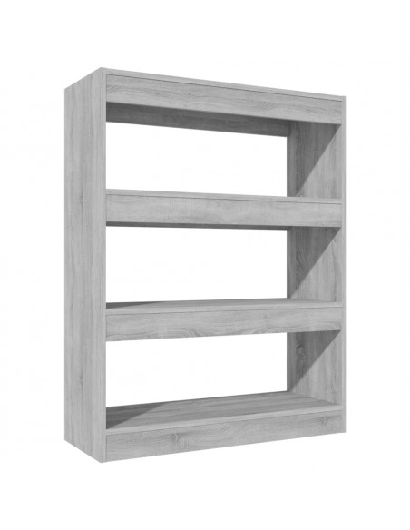 Libreria/Divisorio Grigio Sonoma 80x30x103 cm Legno Multistrato