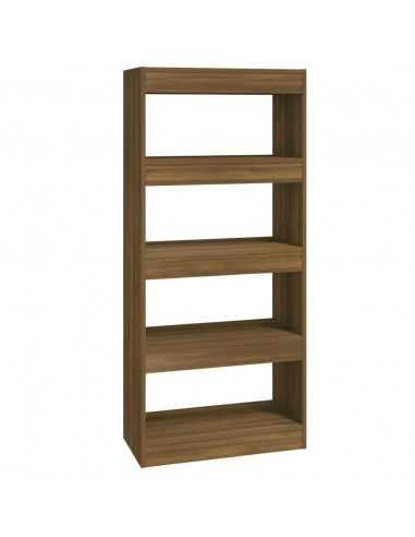 Libreria/Divisorio Rovere Marrone 60x30x135cm Legno Multistrato