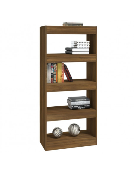 Libreria/Divisorio Rovere Marrone 60x30x135cm Legno Multistrato