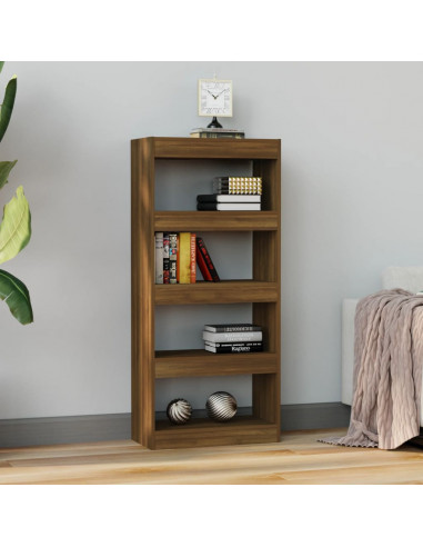 Libreria/Divisorio Rovere Marrone 60x30x135cm Legno Multistrato