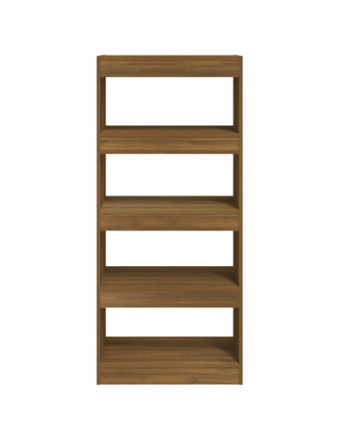 Libreria/Divisorio Rovere Marrone 60x30x135cm Legno Multistrato