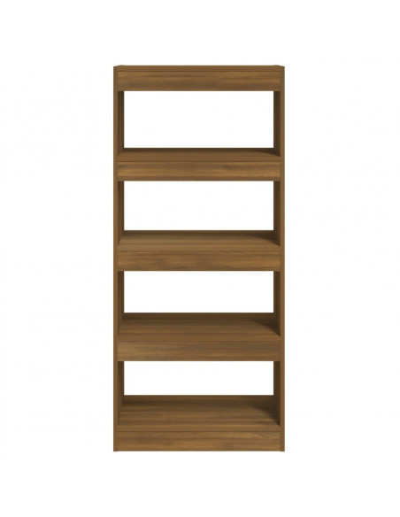 Libreria/Divisorio Rovere Marrone 60x30x135cm Legno Multistrato