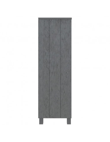 Libreria HAMAR Grigio Scuro 85x35x112 cm Legno Massello di Pino