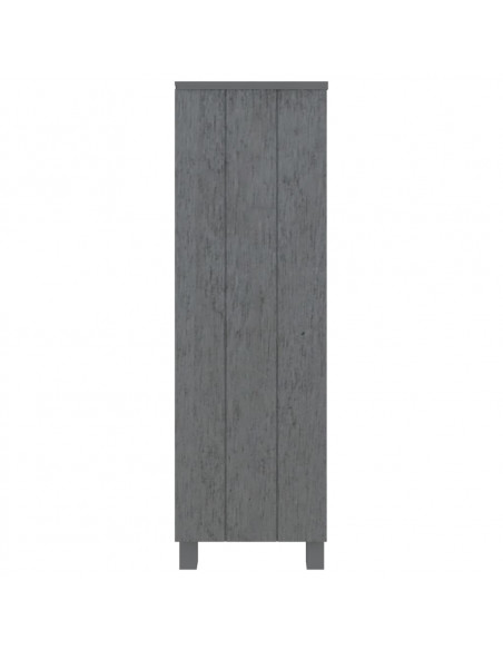 Libreria HAMAR Grigio Scuro 85x35x112 cm Legno Massello di Pino