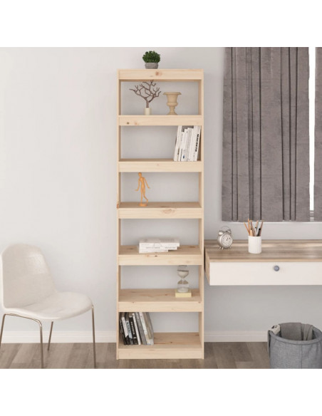Libreria/Divisorio 60x30x199,5 cm in Legno Massello di Pino