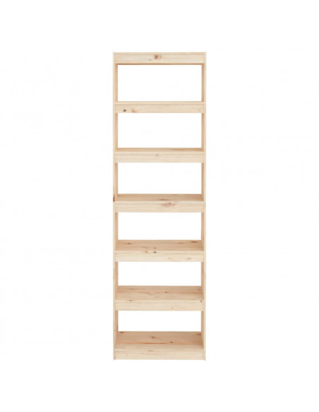 Libreria/Divisorio 60x30x199,5 cm in Legno Massello di Pino