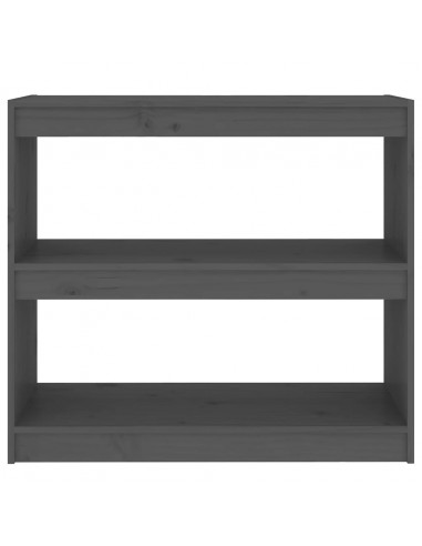 Libreria/Divisorio Grigio 80x30x71,5 cm Legno Massello di Pino