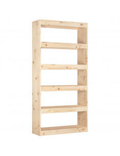 Libreria/Divisorio 80x30x167,4 cm Legno Massello di Pino 2