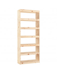 Libreria/Divisorio 80x30x199,5 cm in Legno Massello di Pino 2