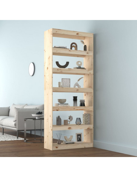 Libreria/Divisorio 80x30x199,5 cm in Legno Massello di Pino