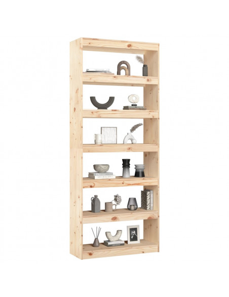 Libreria/Divisorio 80x30x199,5 cm in Legno Massello di Pino