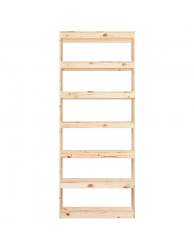 Libreria/Divisorio 80x30x199,5 cm in Legno Massello di Pino