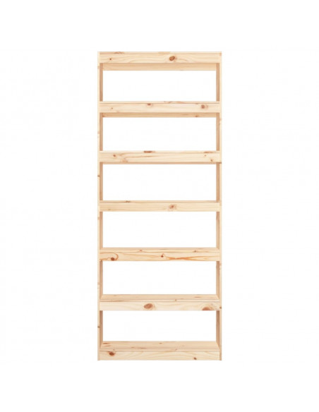 Libreria/Divisorio 80x30x199,5 cm in Legno Massello di Pino