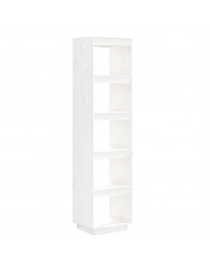 Libreria/Divisorio Bianco 40x35x167cm in Legno Massello di Pino 2