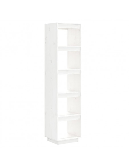 Libreria/Divisorio Bianco 40x35x167cm in Legno Massello di Pino