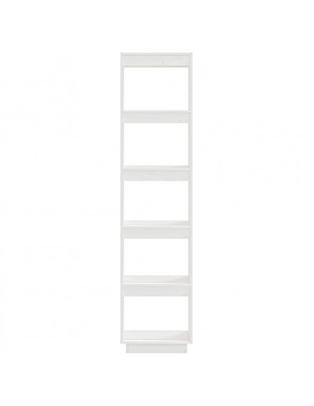 Libreria/Divisorio Bianco 40x35x167cm in Legno Massello di Pino