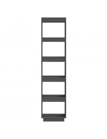 Libreria/Divisorio Grigio 40x35x167 cm in Legno Massello di Pino
