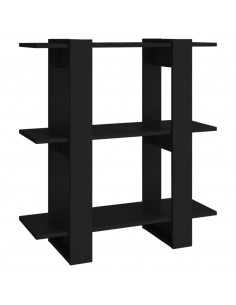 Libreria/Divisorio Nero 80x30x87 cm 2