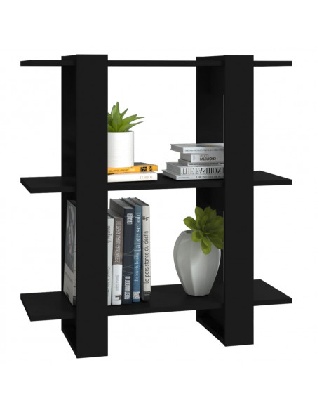 Libreria/Divisorio Nero 80x30x87 cm
