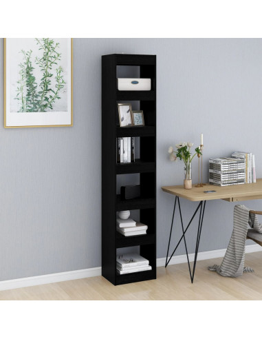 Libreria/Divisorio Nero 40x30x198 cm