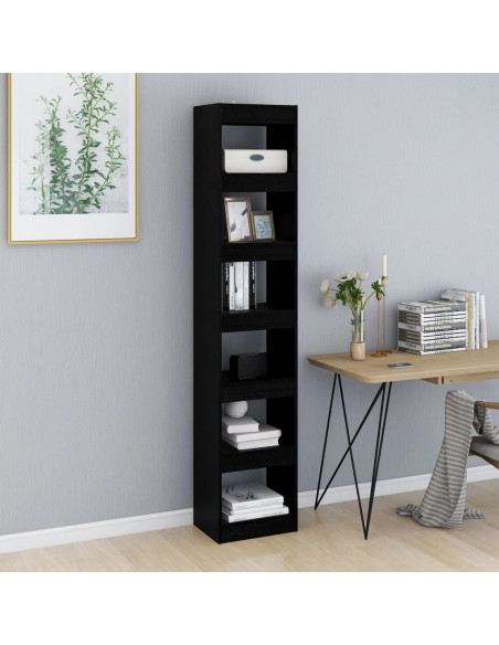 Libreria/Divisorio Nero 40x30x198 cm