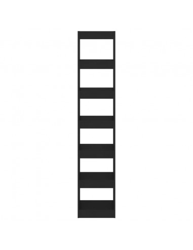 Libreria/Divisorio Nero 40x30x198 cm