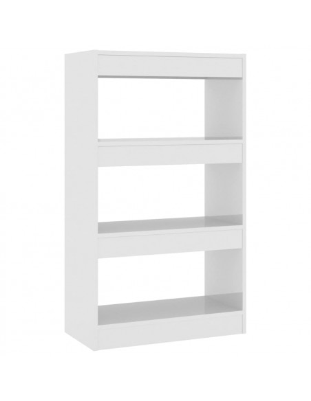 Libreria/Divisorio Bianco Lucido 60x30x103 cm
