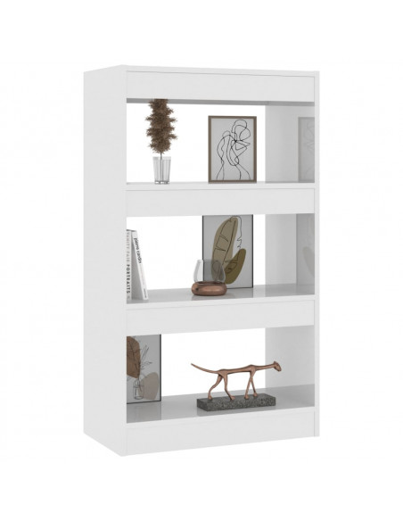 Libreria/Divisorio Bianco Lucido 60x30x103 cm
