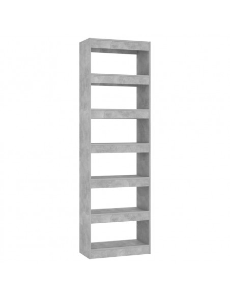 Libreria/Divisorio Grigio Cemento 60x30x198 cm