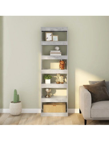 Libreria/Divisorio Grigio Cemento 60x30x198 cm