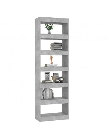 Libreria/Divisorio Grigio Cemento 60x30x198 cm