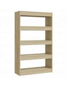 Libreria/Divisorio Rovere Sonoma 80x30x135 cm in Truciolato 2
