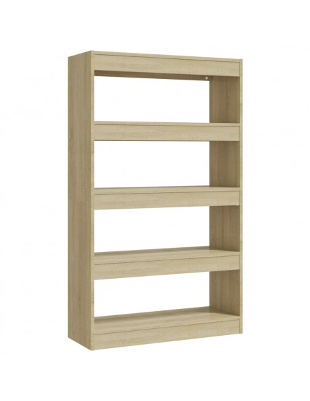 Libreria/Divisorio Rovere Sonoma 80x30x135 cm in Truciolato