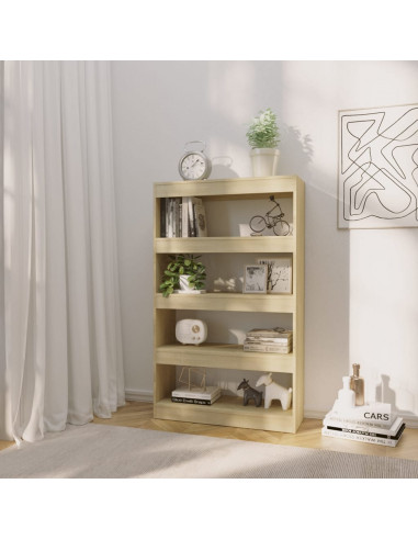 Libreria/Divisorio Rovere Sonoma 80x30x135 cm in Truciolato