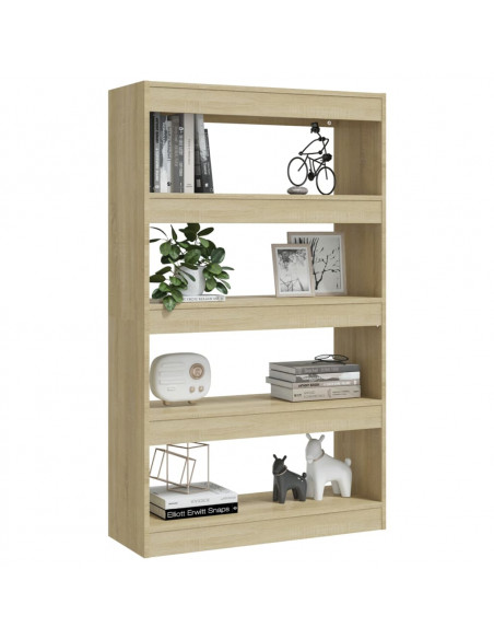 Libreria/Divisorio Rovere Sonoma 80x30x135 cm in Truciolato