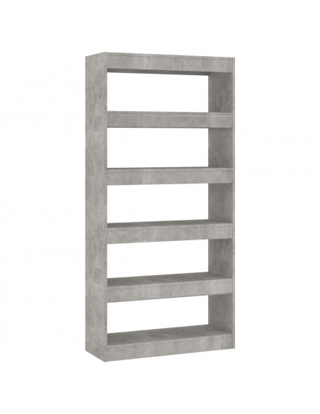 Libreria/Divisorio Grigio Cemento 80x30x166 cm in Truciolato