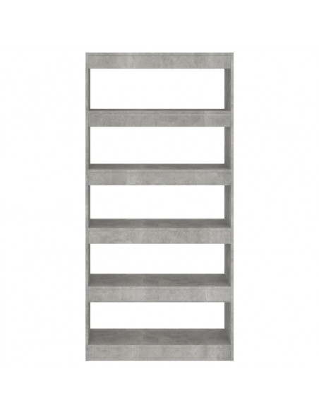 Libreria/Divisorio Grigio Cemento 80x30x166 cm in Truciolato