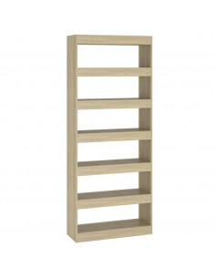 Libreria/Divisorio Rovere Sonoma 80x30x198 cm in Truciolato 2