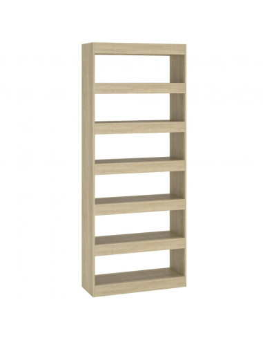 Libreria/Divisorio Rovere Sonoma 80x30x198 cm in Truciolato