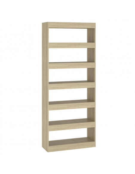 Libreria/Divisorio Rovere Sonoma 80x30x198 cm in Truciolato