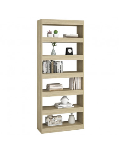 Libreria/Divisorio Rovere Sonoma 80x30x198 cm in Truciolato