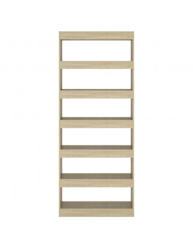 Libreria/Divisorio Rovere Sonoma 80x30x198 cm in Truciolato