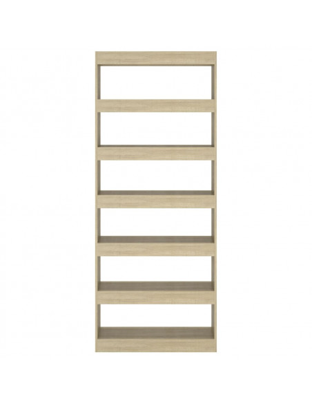 Libreria/Divisorio Rovere Sonoma 80x30x198 cm in Truciolato